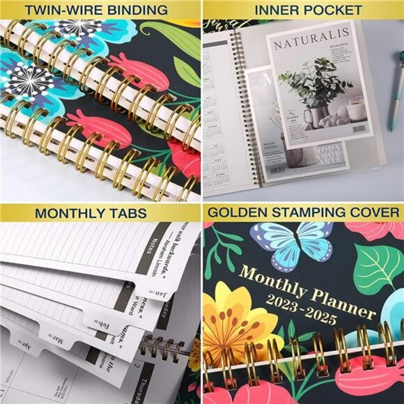 2023-2025 Monthly Planner/Calendar - 3 Year Monthly Planner, 9" x 11", 36 - Picture 4 of 7